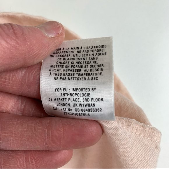 Anthropologie Deletta Ruched ¾ sleeve top size small (fits petite) - Picture 7 of 9